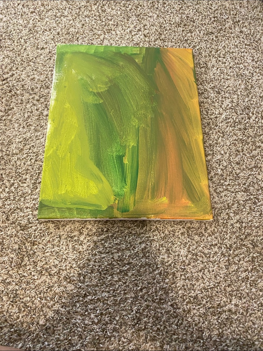 Abstract Green and Gold Canvas Wall Art